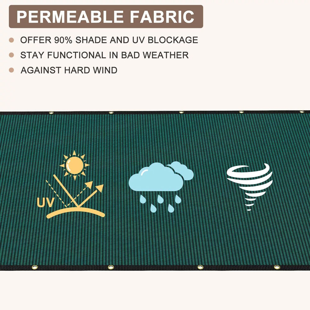 6 X 50ft Privacy Fence Cover Screen Fencing Mesh Shade Net Cover for Garden Yard