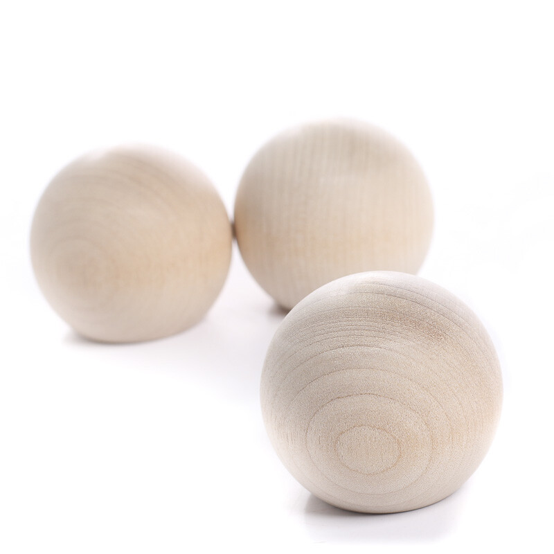 Unfinished Wood Ball Knobs | 9 Pieces