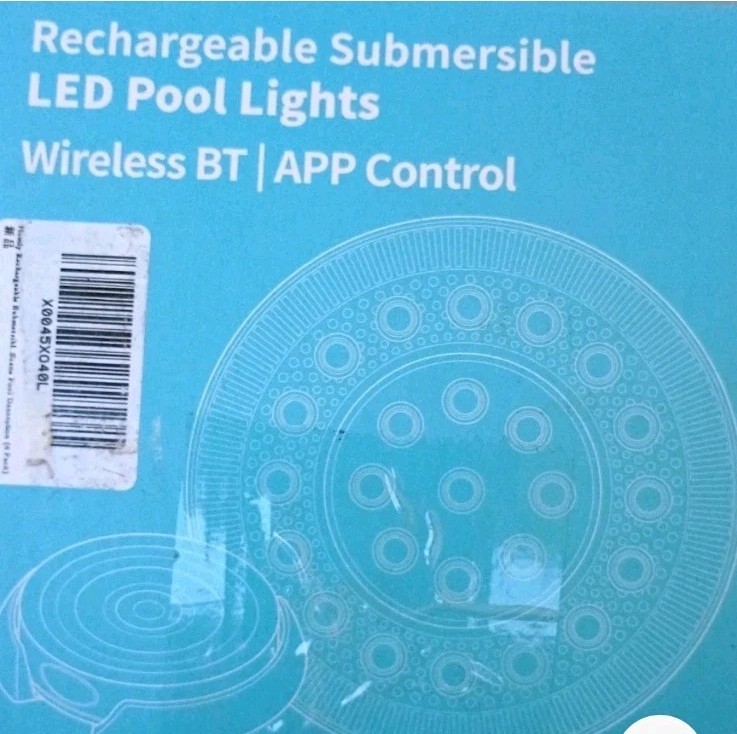 Rechargeable Submersible LED Pool Lights Wireless APP Control Waterproof 4 Pack