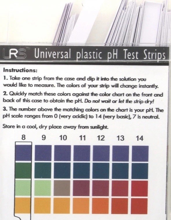 pH Test Strips, Universal Application, pH 0-14, 1 pH Intervals, 100 Strips 2pk
