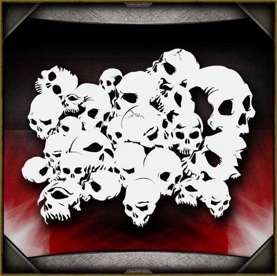 Skull Background 2 Airbrush Stencil Template Airsick