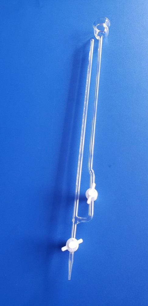 LAB Glass micro burette 3ml PTFE new
