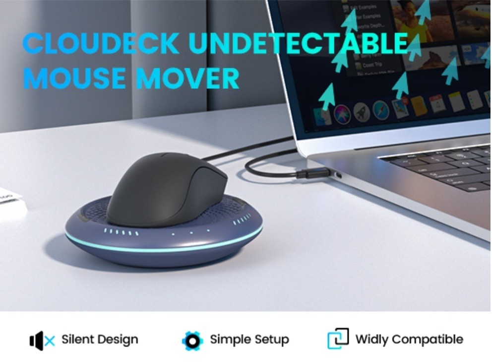Warplay Mouse Mover Cloudeck MJUF-BA model Undetectable Silent USB Plug & Play