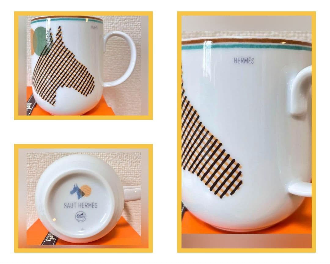 HERMES Cheval So Hermes Mug Cup Horse Pattern Brand New Authentic Rare