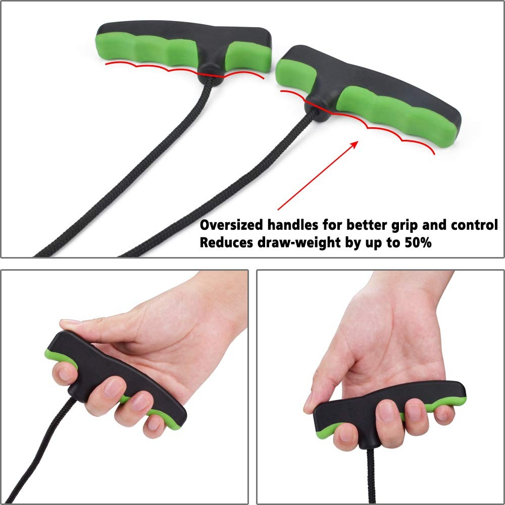 Crossbow Rope String Cocking Device Double Handle for Archery Bow Hunting Too...