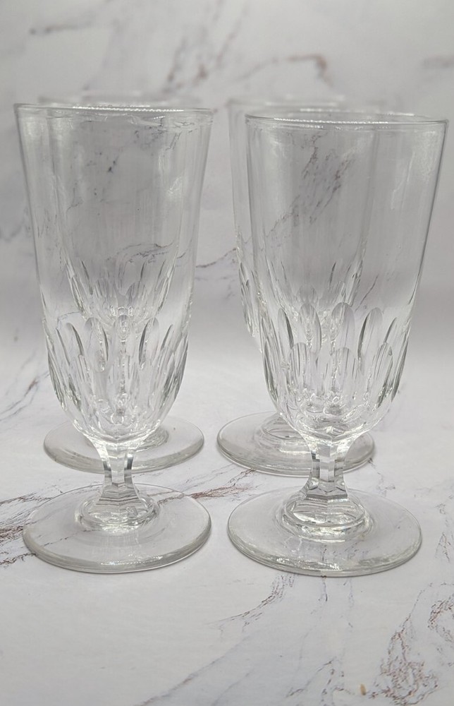 4 Vintage Crystal Goblets