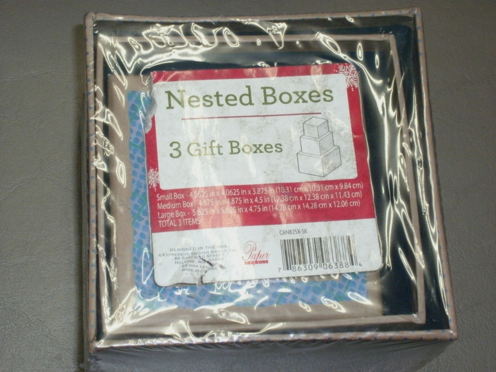 Nested Boxes 3 Gift Boxes Season's greeting