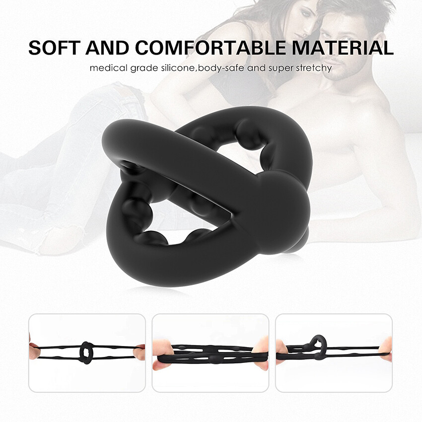 Ball-Scrotum-Stretcher-Ring-Penis Enhancer Delay Ejaculation Reusable for MEN