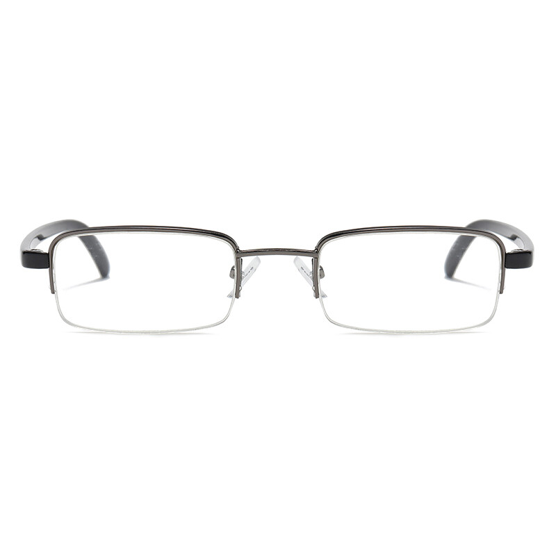 6 Pairs Mens Half Frame Lightweight Rectangular Reading Glasses Classic Readers