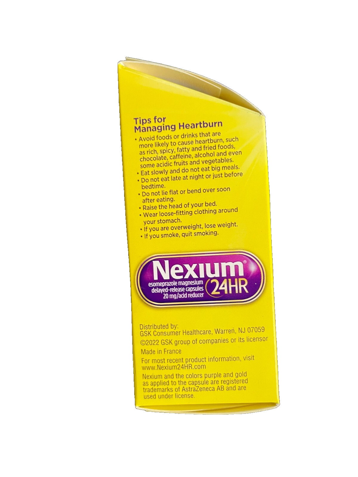 Nexium 24HR Acid Reducer Capsules for Heartburn Relief 5 Boxes 42 Count per box