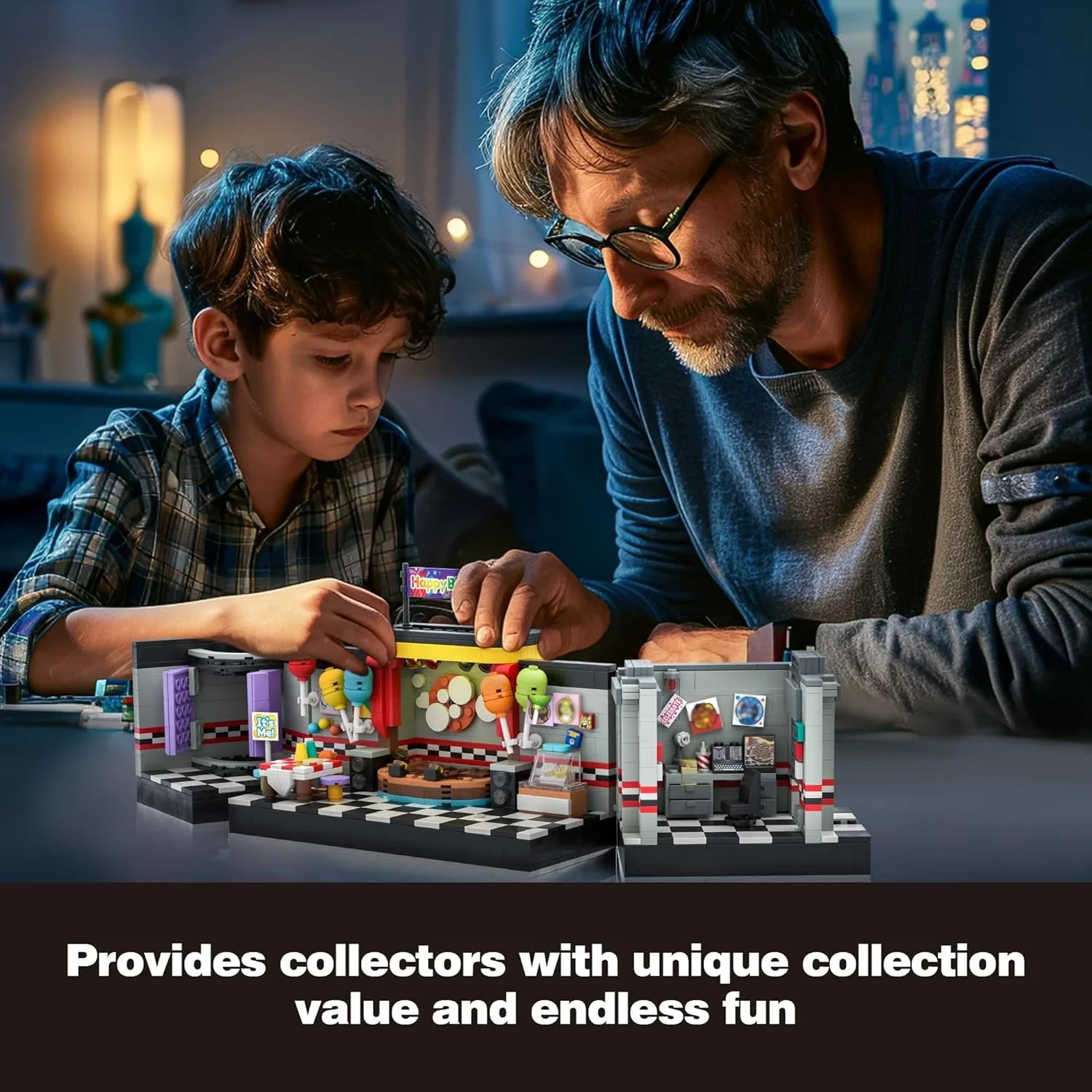 TokMoc Five Nights FNAF Pizza Security Room Stage Building Block Set 1388p 66039