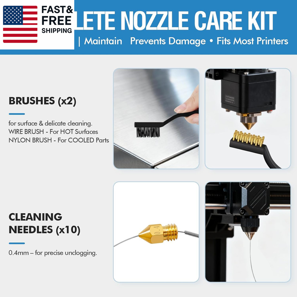 38PCS 3D Printer Tools, 3D Printer Tool Kit with Nozzle Cleaner, Scraper, Files,