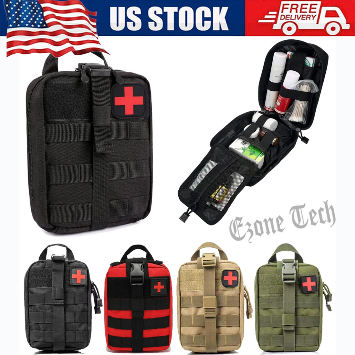 Tactical First Aid Kit Medical EMT Bag Emergency Survival Molle IFAK SOS Pouch
