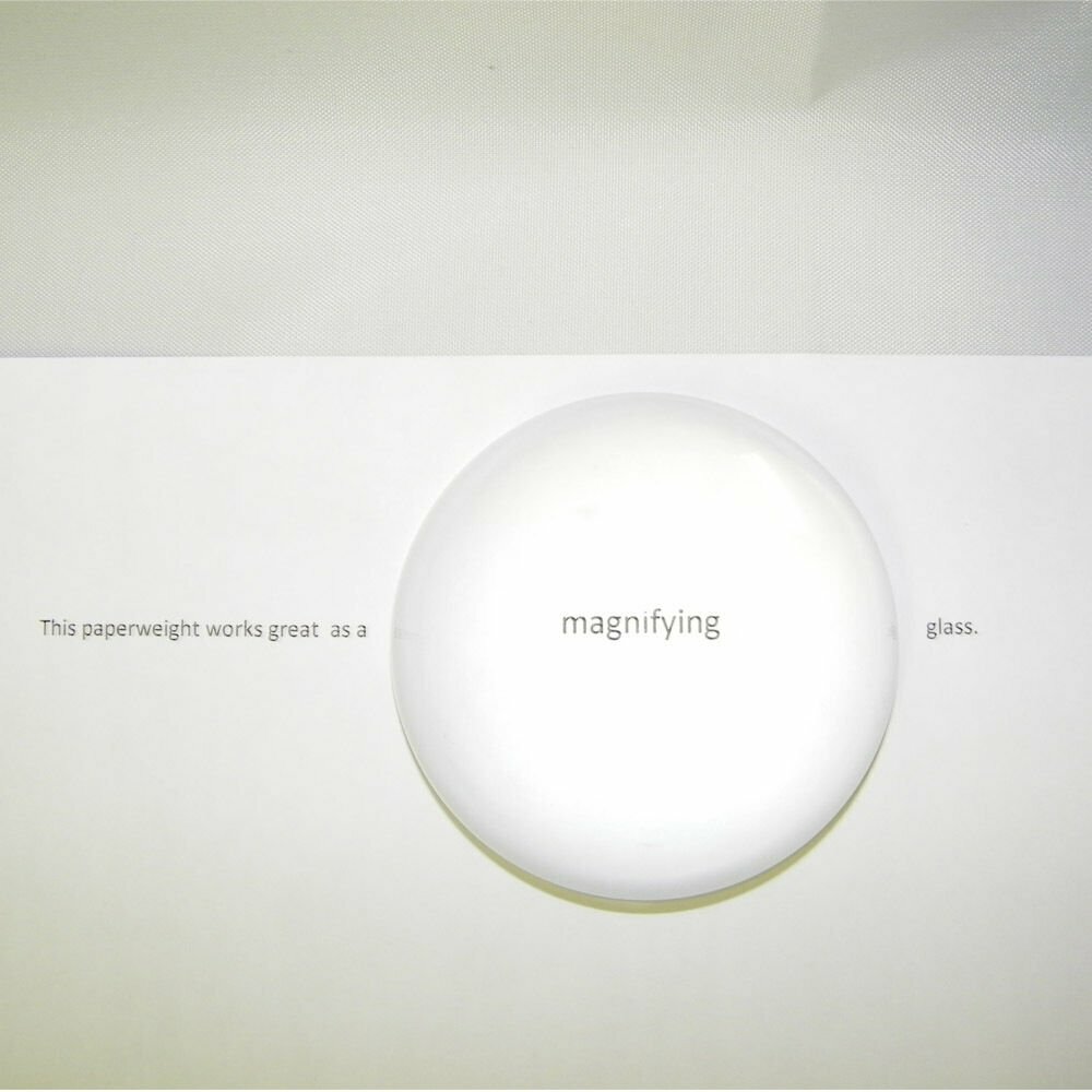 PAPERWEIGHT MAGNIFIER - Dome Magnifier/Paperweight, 3.25"OPTICAL CRYSTAL