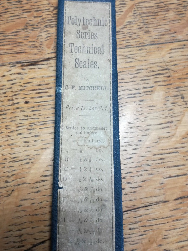 Polytechnic Technical Scales By C F Mitchell Circa 1910 - Good Cnd