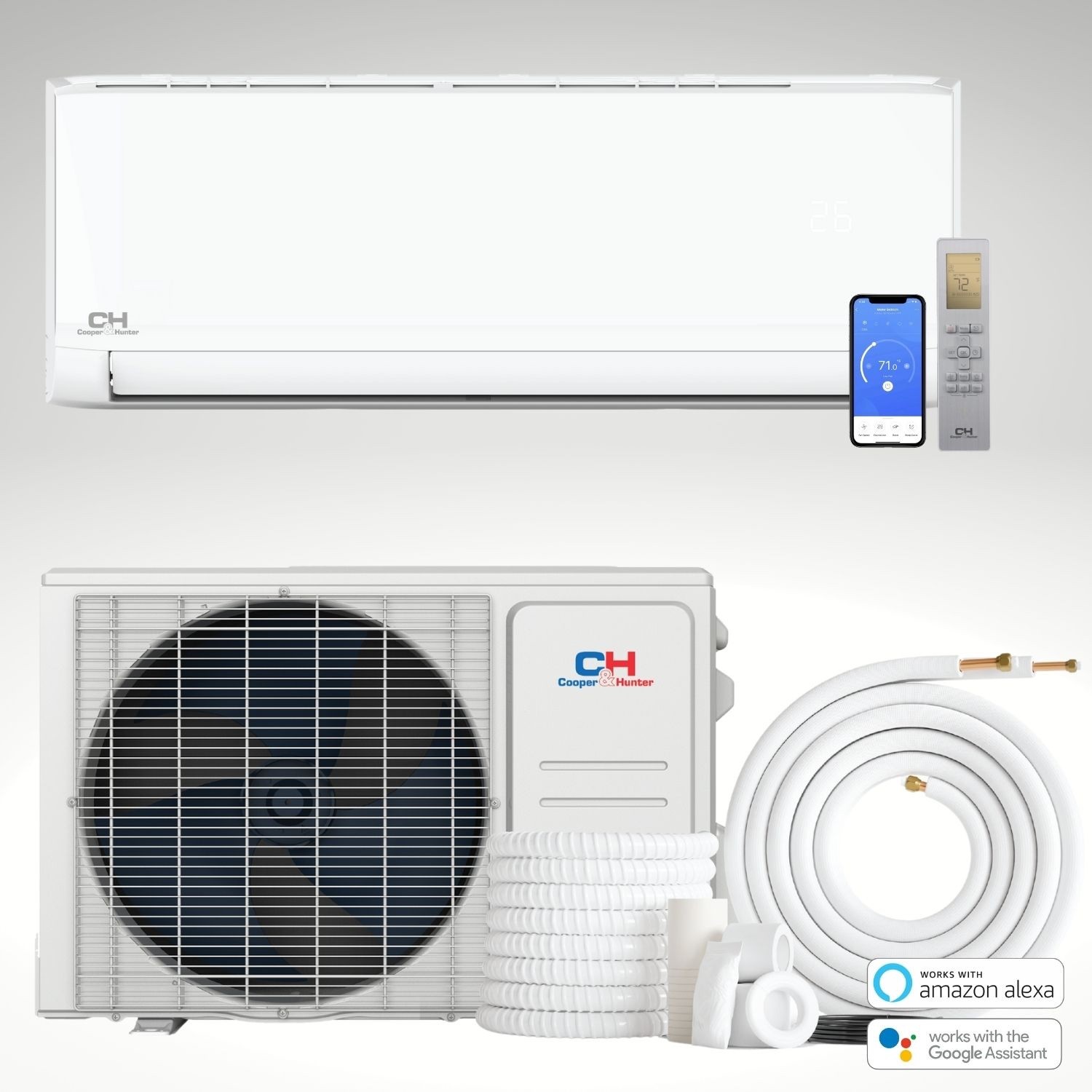 24000 BTU Single Zone Wall Mount 230V R410A Ductless Mini Split AC Heat Pump