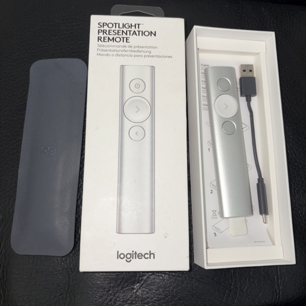 Logitech Spotlight Advance Presentation Remote Silver Certified