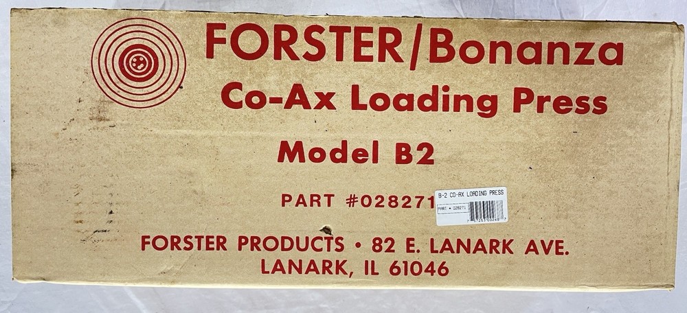 Forster Bonanza Co-Ax Loading Press Model B2 New