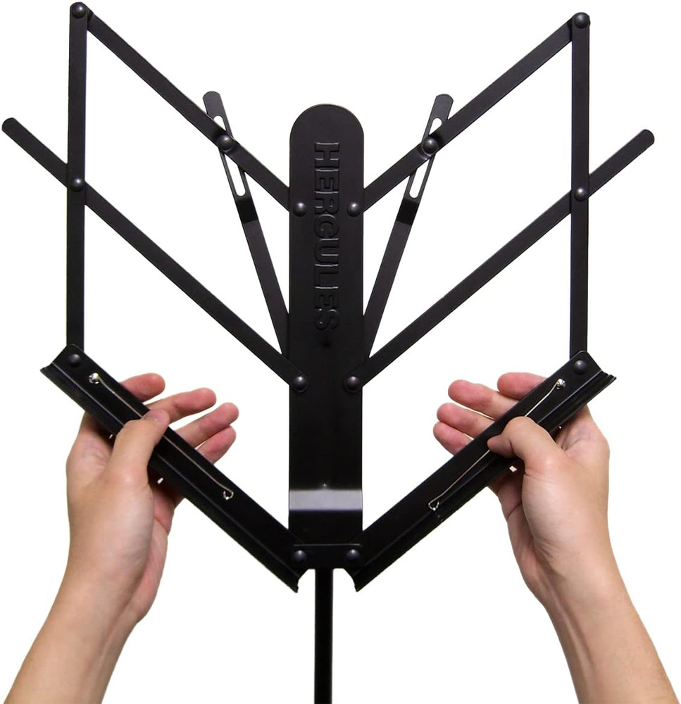 BS100B Two Section Music Stand Black