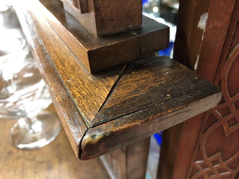 French European Victorian Server with marble top
