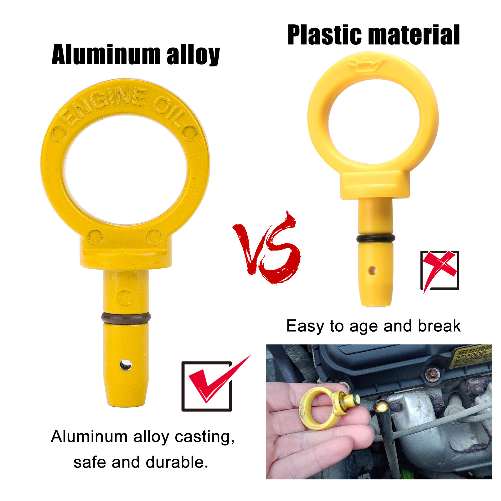 Oil Dipstick Repair Handle For Chrysler Jeep Dodge Ram 2.7 3.6 4.0 4.7 5.7 6.4L