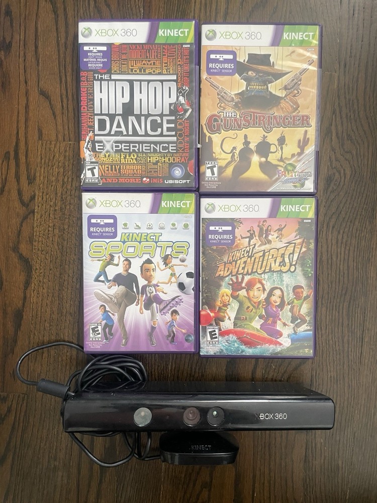 Microsoft Kinect Sensor 1414 Bundle for XBox 360 with  4 Games!
