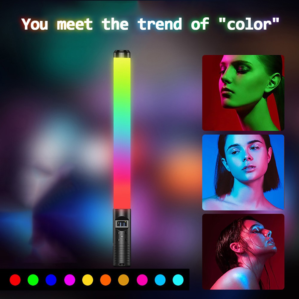 RGB LED Photography Lighting Portable Wand Handheld LED Video Light