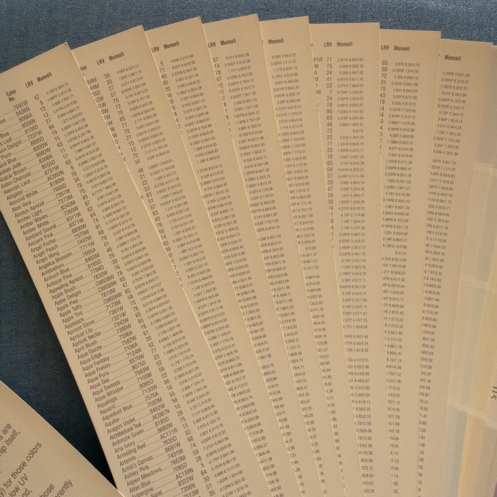 Monarch Color Selector Panel 1488 Color Chart