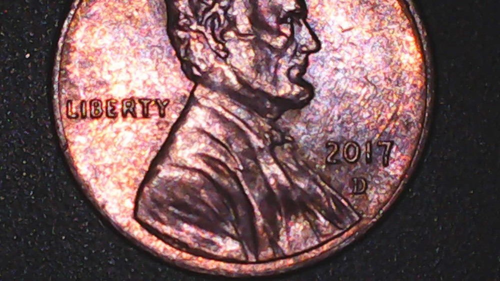 2017 D Lincoln cent Mint Error Missing "ONE CENT" 2.5g FREE SHIPPING