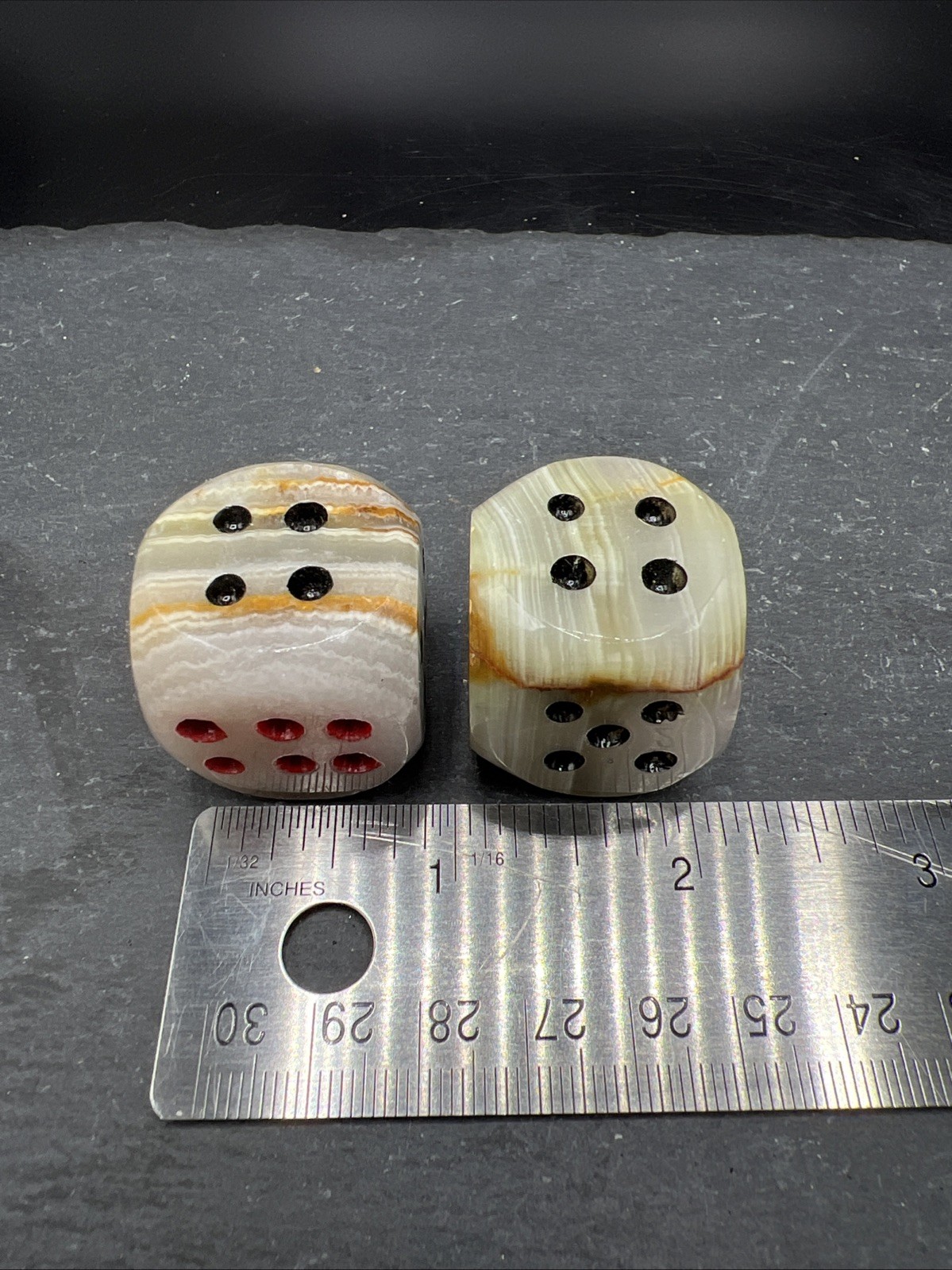1” Hand carved genuine Onyx stone Dice cube