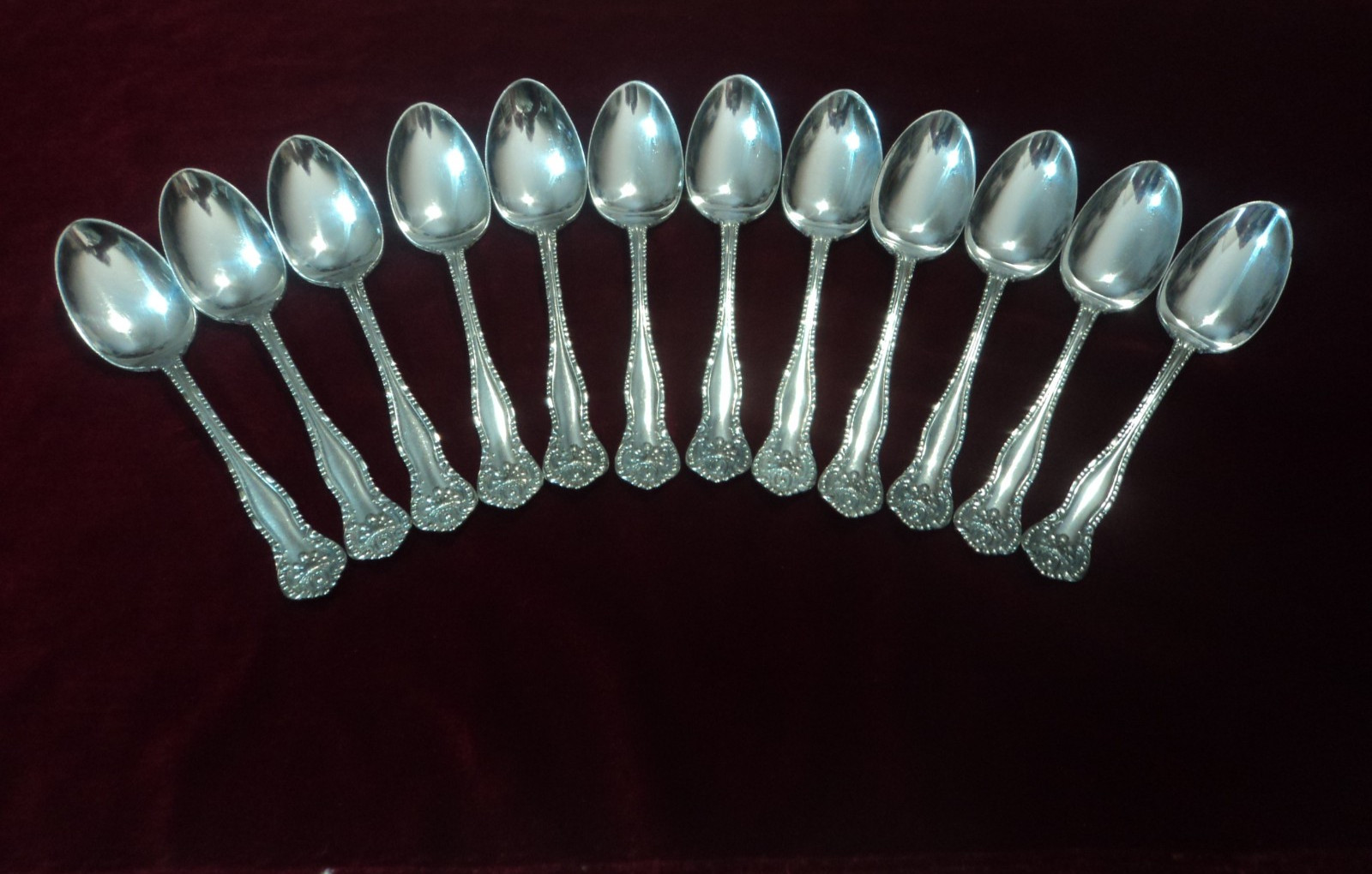 Silverplate Flatware Lot of 12 Teaspoons Wm Rogers YORK 1900