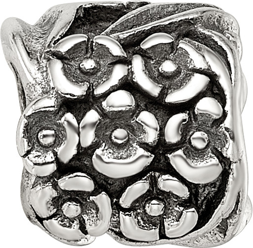 Silver Reflections Floral Bead QRS225