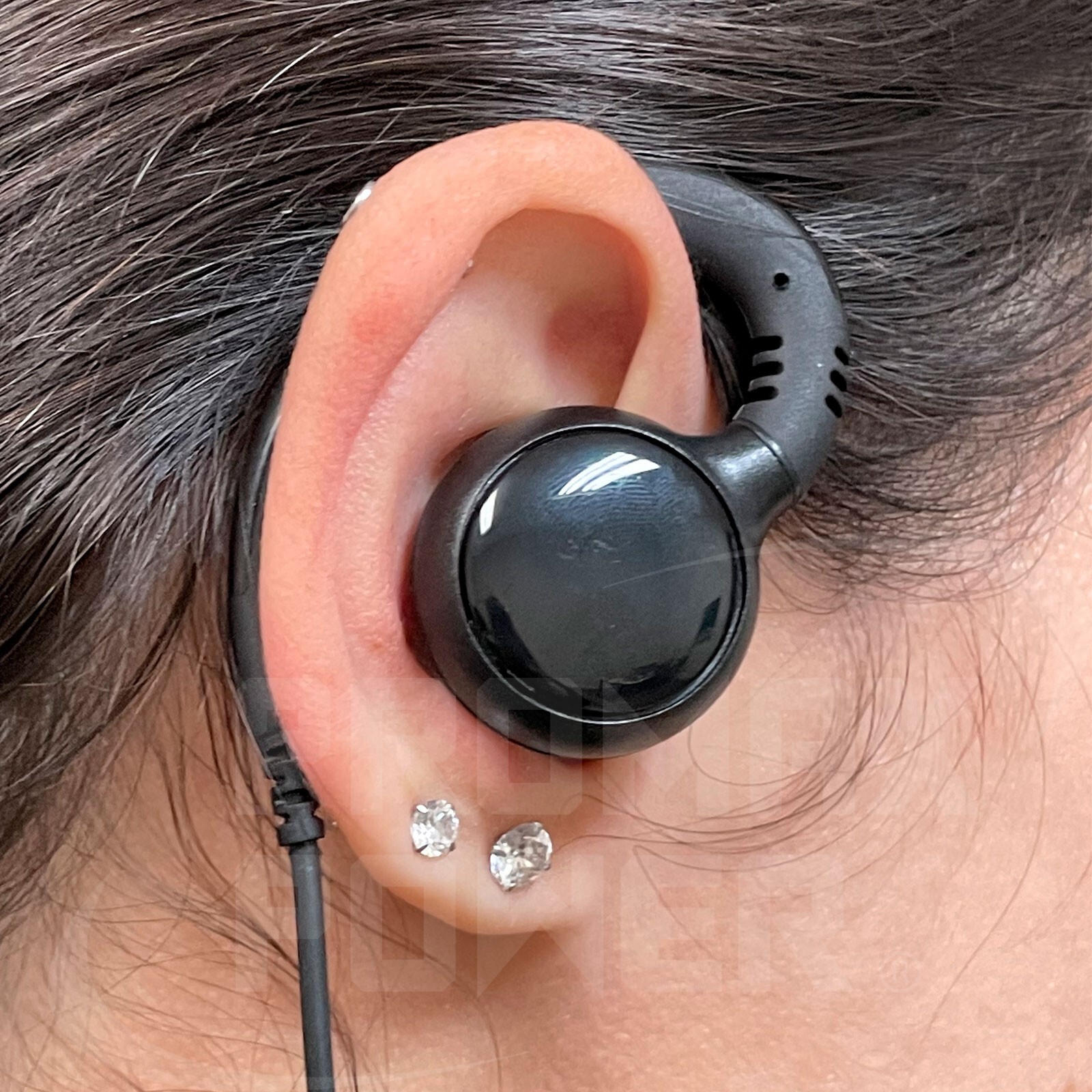 Extra Long PTT Earpiece for Target & Walmart Walkie Talkie Radios (Motorola)