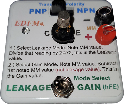 Transistor Tester Leakage and Gain (hFE)