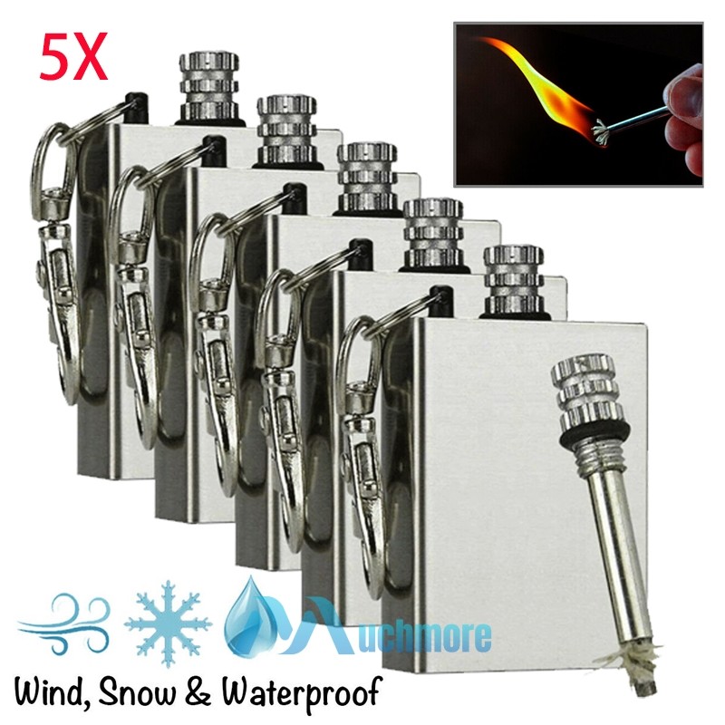 5~10X Permanent Match Fire Starter Survival Emergency Flint Metal Lighter Hiking