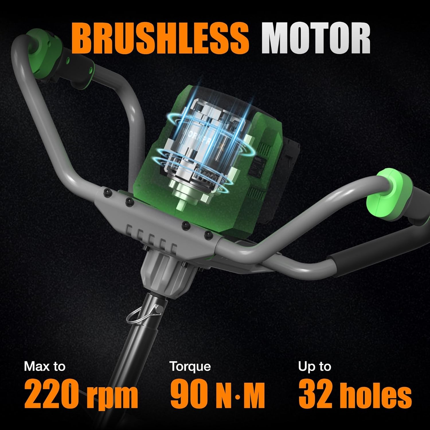 WORKPROX 40V Auger Post Hole Digger, 8" Electric Auger 2-Speeds Reverse Function