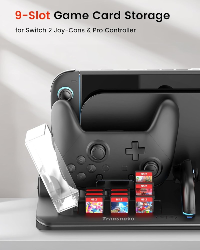 Cooling Fan Pro Controller & Joycons Charger for Switch 2 2025, Cool Down Joy...