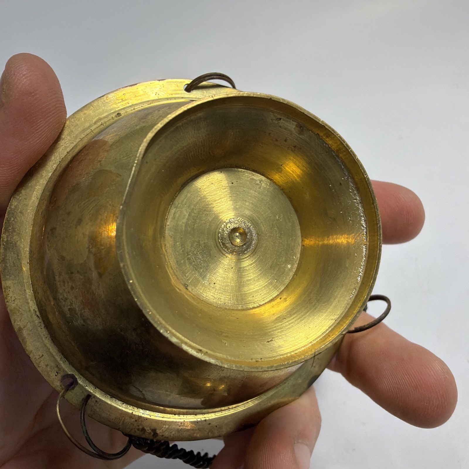 Vintage Brass Charcoal Holder Hanging Censer Incense Burner Home Fragrance 5”