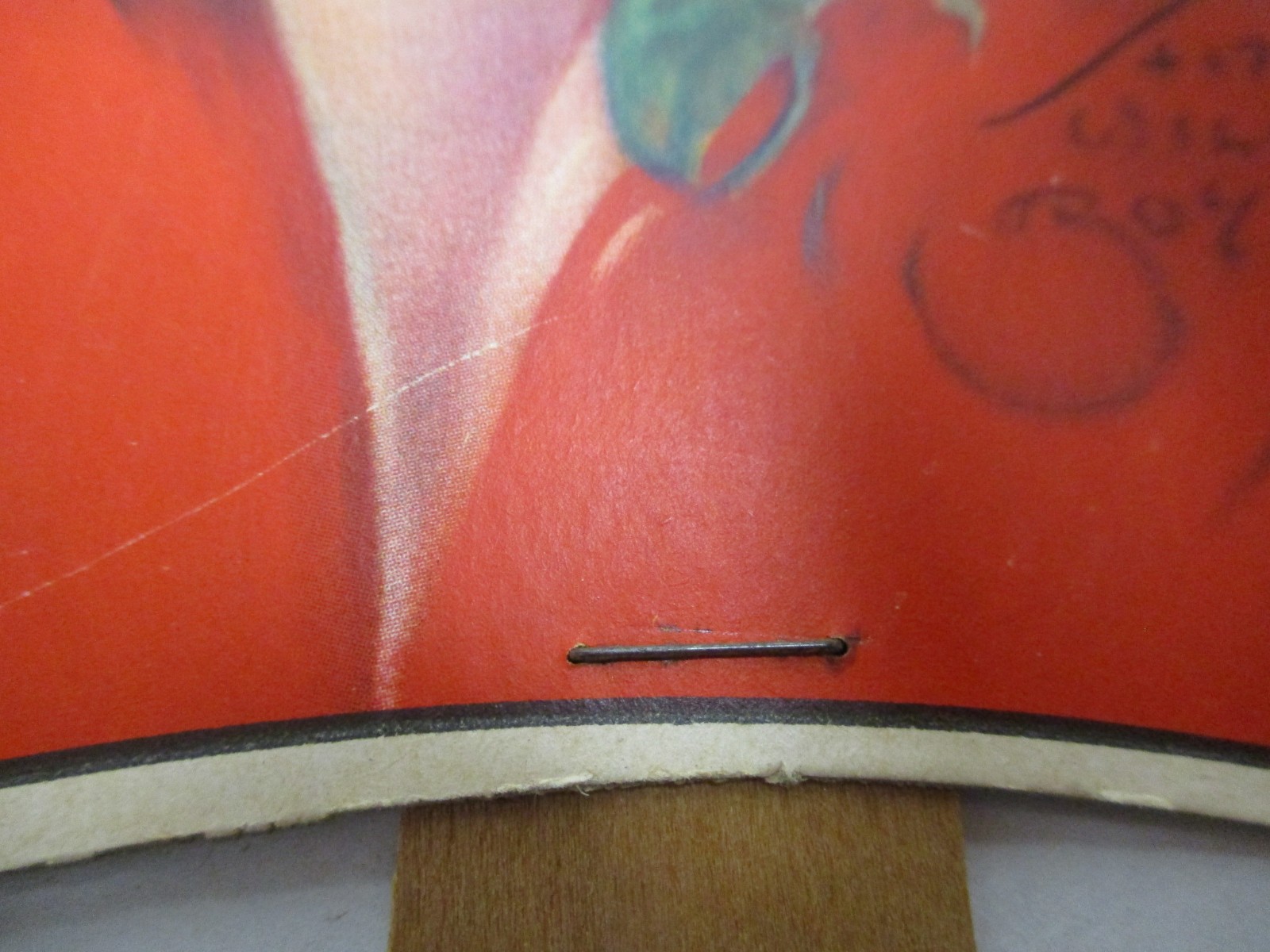 Vintage 1939 L.B. Hair Oil Hand Fan Advertisement, Used