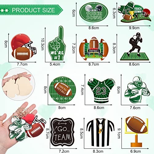Pieces Football Wooden Hanging Ornaments Football Cutout Wood Ornament DIY 24