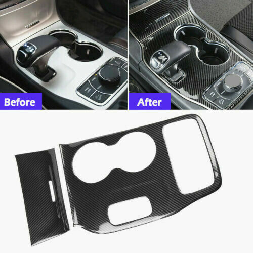 2PCS Central Console Gear Shift Cover Trim For Jeep Grand Cherokee 2014-2015