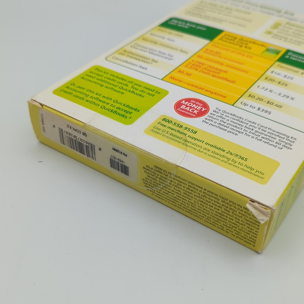 Intuit QuickBooks Credit Card Processing Kit 2008 New Sealed