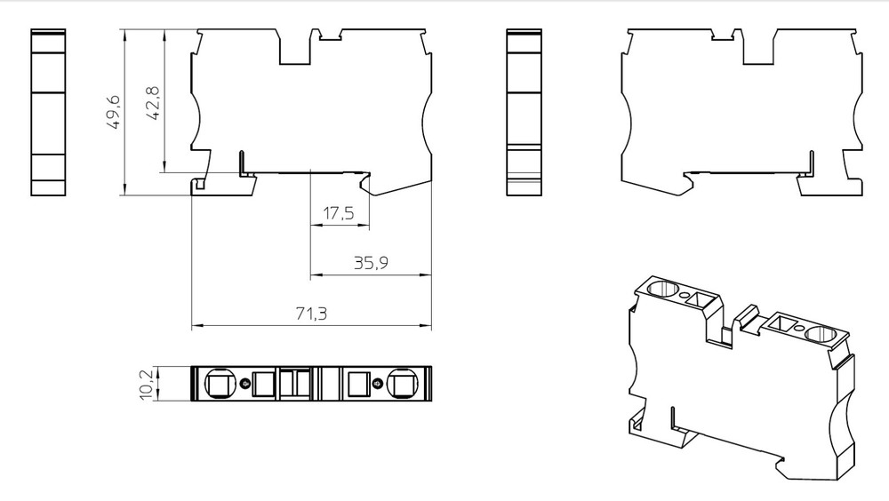 1pc ST10 3036136 ST 10-PE - Ground terminal PHOENIX
