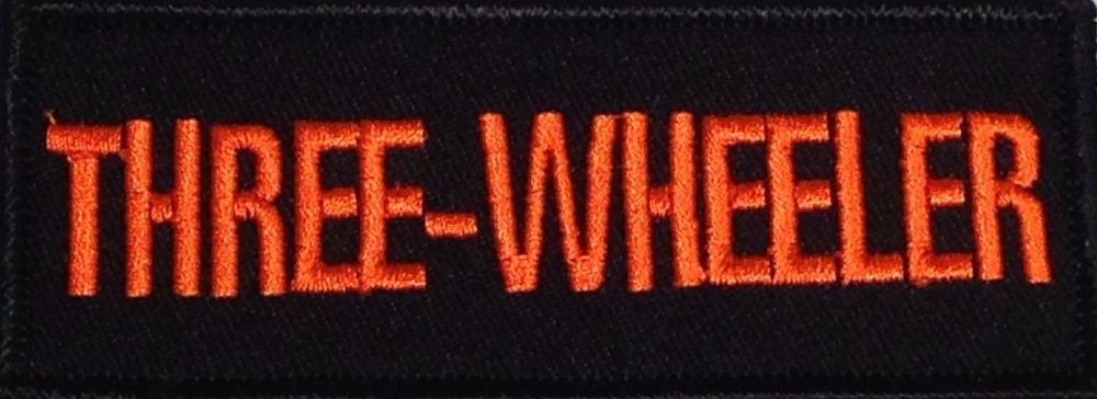 THREE WHEELER MOTORCYCLE VEST TRIKE IRON ON PATCH F-21