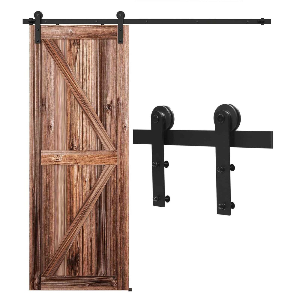 4-20FT Sliding Barn Door Hardware Track Kit Modern Closet For Single/Double Door