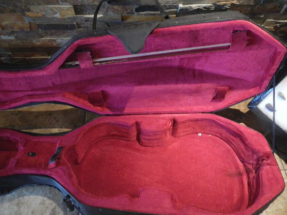 Cecilio 4/4CCO-300 Wood Cello w/ Hard Case Missing String USED Instrument Bow