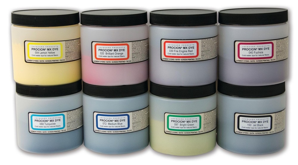 Cold Water Dye Powder, 8-oz. Bulk Jars, for Tie-Dye, Batik, Ice Dyeing, Non-T...