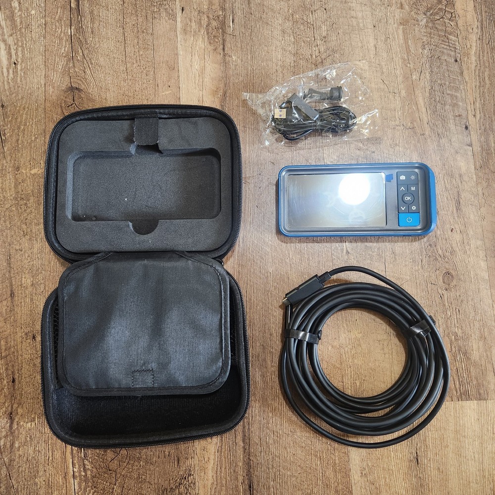 Teslong Dual Lens Endoscope 4.5" HD Snake Borescope Inspection Camera for Sewer