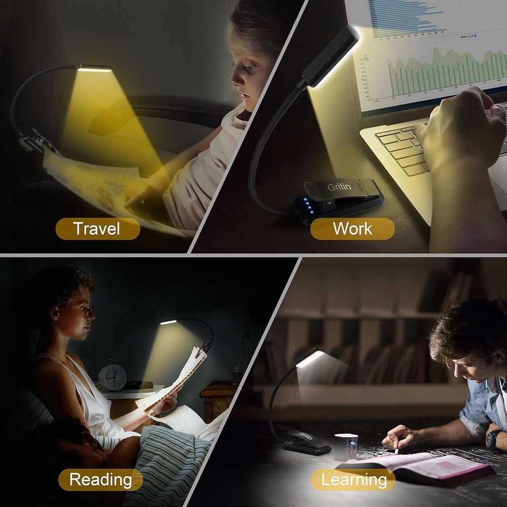 USB Rechargeable 9 LED Reading Light - Lightweight, Portable, Eye-Caring Design
