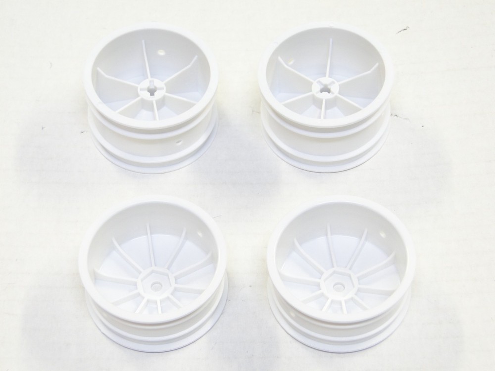 NEW ASSOCIATED RC10 4WD TEAM CAR Wheels Front & Rear Set WHITE AH27